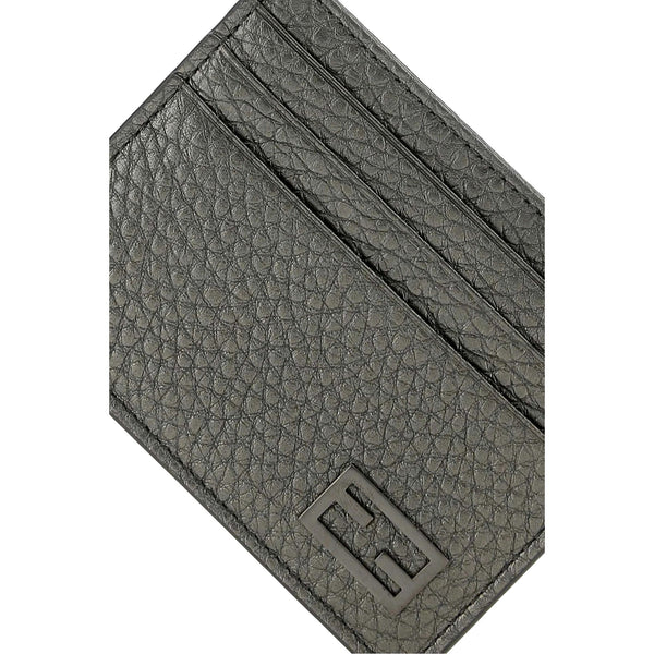 Fendi Baguette Graphite Grained Leather Card Case Wallet in Red, authentic new wallet, image 2