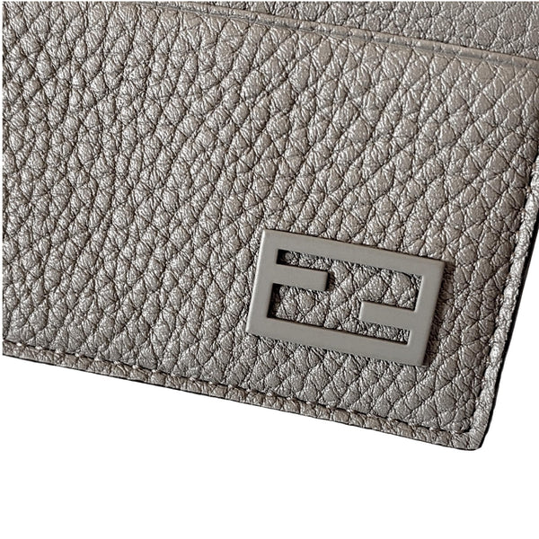 Fendi Baguette Grey Yellow Leather Card Case Wallet in Grey and Yellow, authentic new wallet, image 2