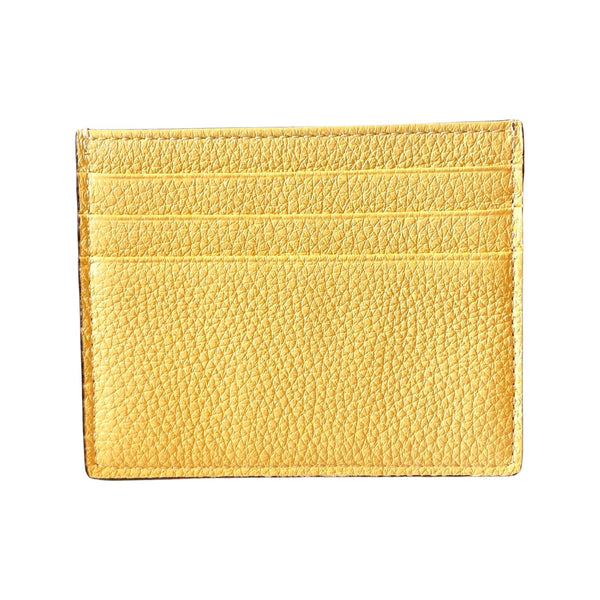 Fendi Baguette Grey Yellow Leather Card Case Wallet — photo 5