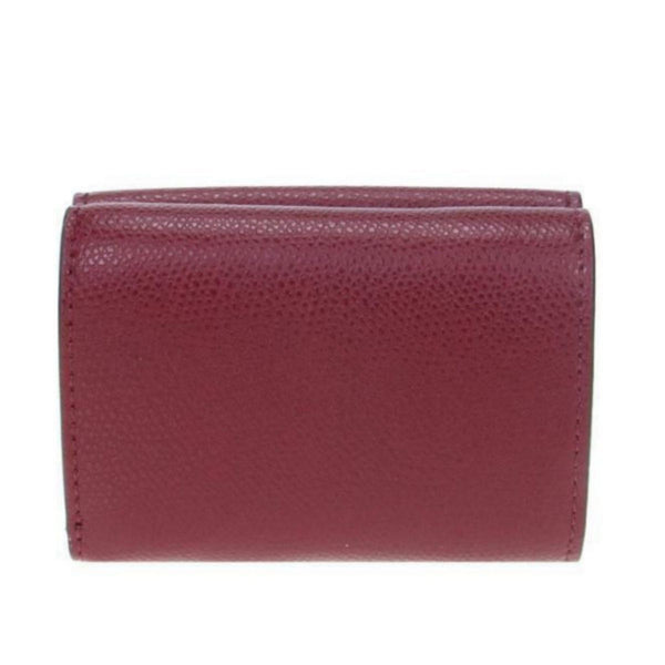 Fendi F Logo Barolo Red Leather Micro Trifold Wallet in Burgundy Barolo Red, authentic new wallet, image 4
