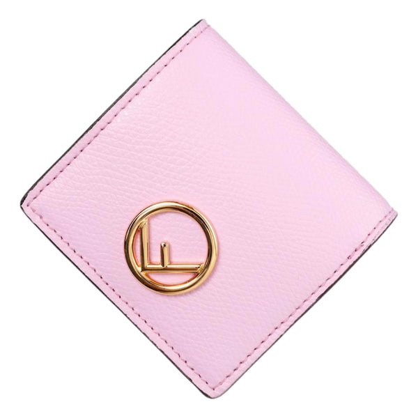 Fendi Calf Leather F Logo Lavanda Pink Leather Snap Coin Purse in Pink, authentic new wallet, image 2