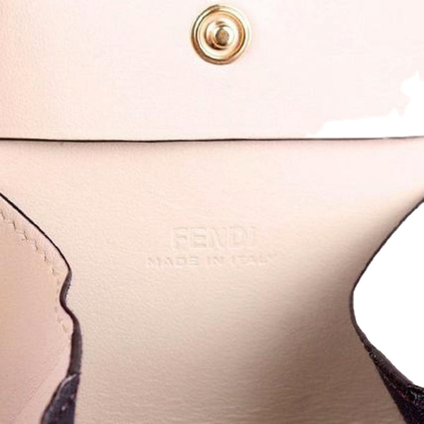 Fendi Calf Leather F Logo Poudre Pink Leather Coin Case in Poudre Pink, authentic new wallet, image 5