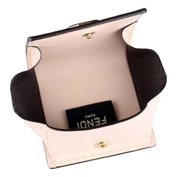 Fendi Calf Leather F Logo Poudre Pink Leather Coin Case in Poudre Pink, authentic new wallet, image 4