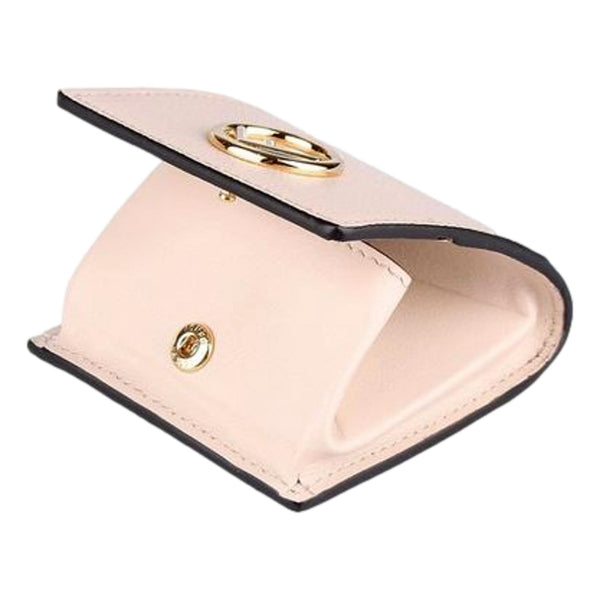 Fendi Calf Leather F Logo Poudre Pink Leather Coin Case in Poudre Pink, authentic new wallet, image 3