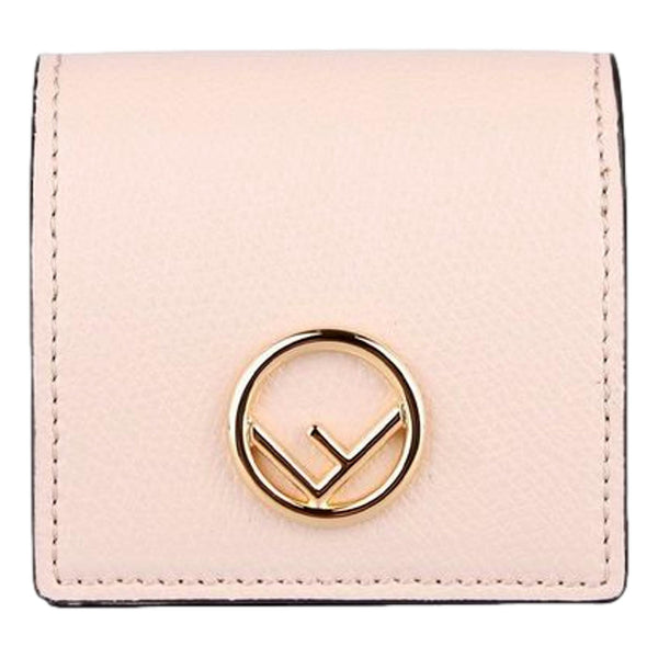 Fendi Calf Leather F Logo Poudre Pink Leather Coin Case in Poudre Pink, authentic new wallet, image 1