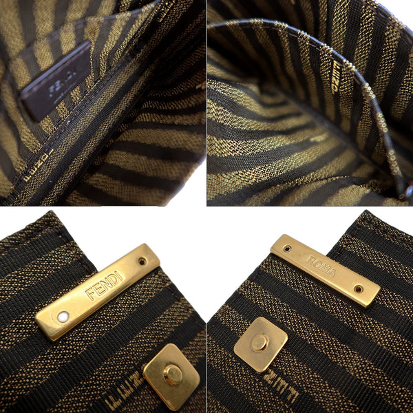 Fendi Canvas FF Embroidery Nano Baguette Charm Beige Multicolor in Beige / Multicolor, authentic new handbag, image 4