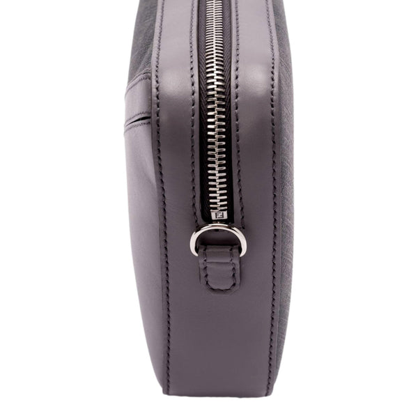 Fendi Diagonal FF Jacquard Acciaio Gray Camera Crossbody Bag in Black, authentic new handbag, image 5