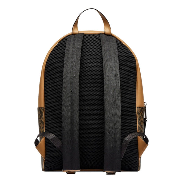 Fendi Diagonal FF Logo Backpack Black Canvas Leather Trim in Black (with FF Logo Design), authentic new handbag, image 3