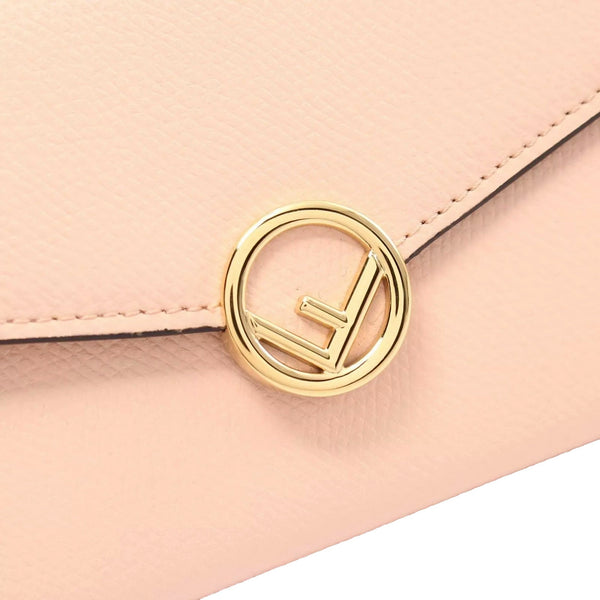 Fendi F Is Fendi Leather Long Envelope Womens Wallet Light Rose Beige Pink – detail view 2