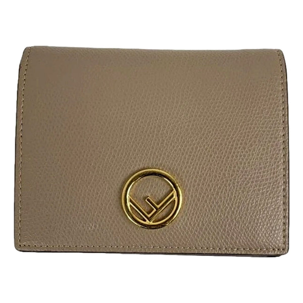 Fendi Tortora Gray Leather Compact Bifold Wallet in Tortora Gray, authentic new wallet, image 1