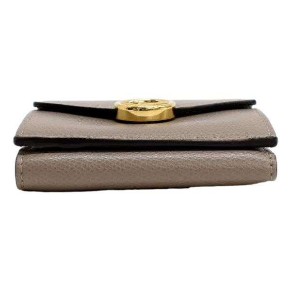 Fendi F Is Fendi Tortora Gray Leather Micro Trifold Wallet in Tortora Gray, authentic new wallet, image 6