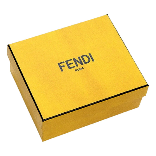 Fendi F is Fendi Yellow Leather Vertigo Print Small Trifold Wallet in Mimosa Yellow, authentic new wallet, image 5