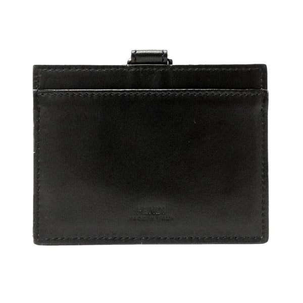 Fendi Fendace Black Leather Card Case Wallet Lanyard in Black, authentic new wallet, image 4
