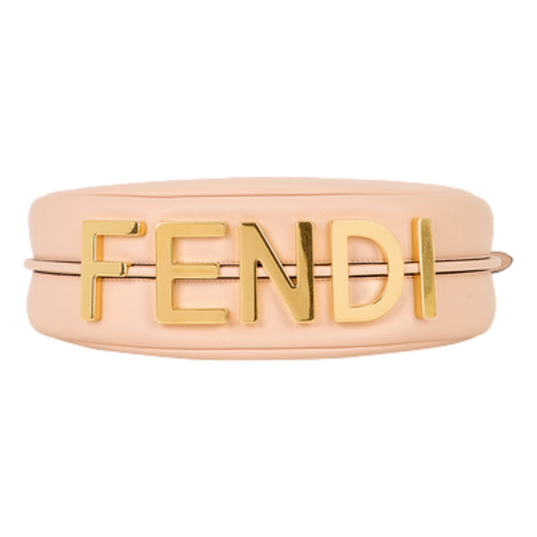 Fendi Fendigraphy Nano Hobo Calfskin Leather Light Pink Mini Clutch Bag in Light Pink, authentic new handbag, image 2