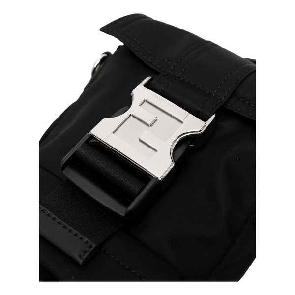 Fendi Fendiness Mini Backpack Crossbody Black Nylon FF Mesh in Black, authentic new handbag, image 2