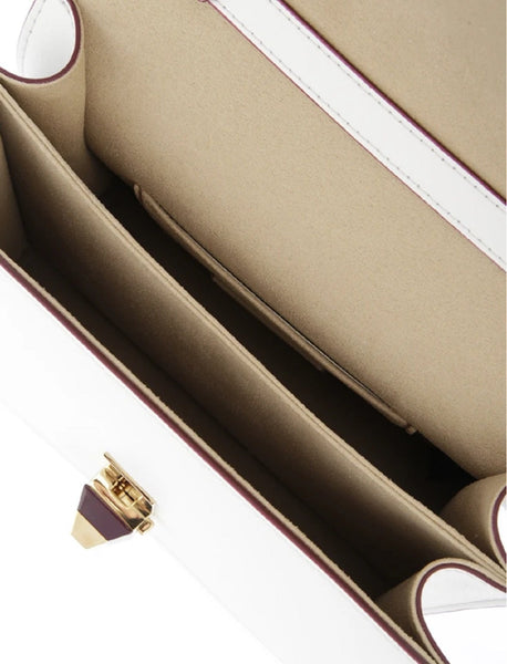 Fendi Kan I Floral Calfskin Leather Chain Bag White Multicolor in White and Multicolor, authentic new handbag, image 6