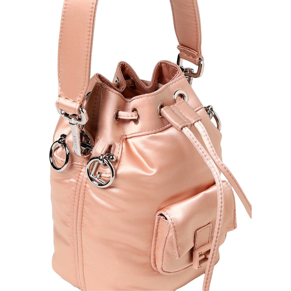 Fendi Mon Tresor Baguette Baby Pink Nylon Bucket Mini Crossbody Bag in Baby Pink, authentic new handbag, image 3