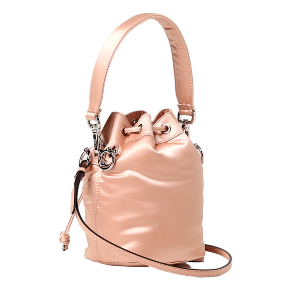 Fendi Mon Tresor Baguette Baby Pink Nylon Bucket Mini Crossbody Bag in Baby Pink, authentic new handbag, image 2