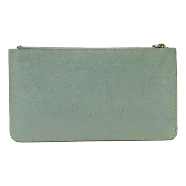 Fendi Monster Zip Pouch Clutch Cosmetic Bag Travel Purple Blue Leather in Blue, authentic new wallet, image 5