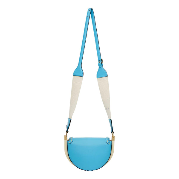 Fendi Moonlight Satchel Crossbody Cyber Blue Leather FF Logo Bag in Cyber Blue, authentic new handbag, image 5