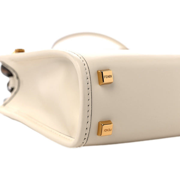 Fendi Mini Sunshine Shopper Tote Crossbody Nude Calfskin Snake Print in Nude, authentic new handbag, image 5