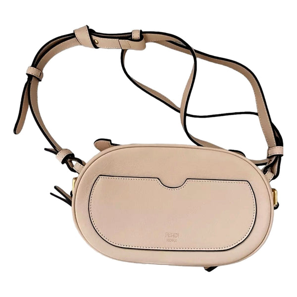 Fendi O Lock Mini Shoulder Crossbody Bag Light Rose Pink Calfskin in Light Rose Pink, authentic new handbag, image 4