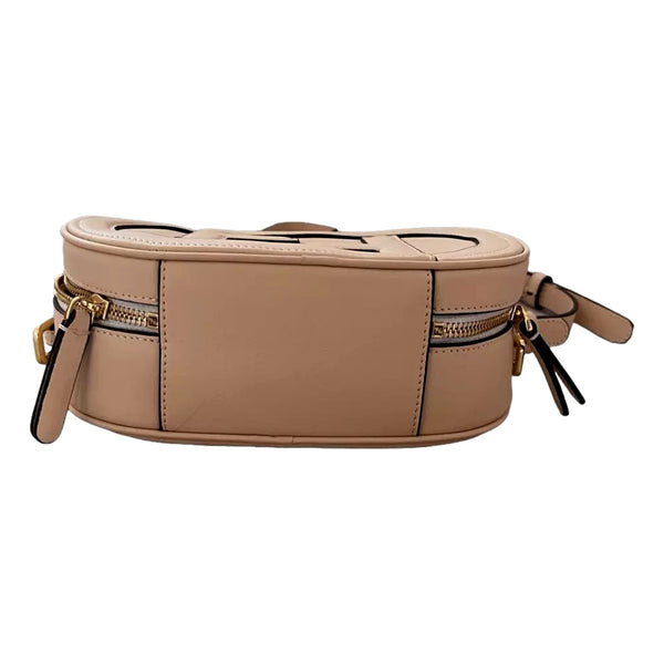 Fendi O Lock Mini Shoulder Crossbody Bag Light Rose Pink Calfskin in Light Rose Pink, authentic new handbag, image 2