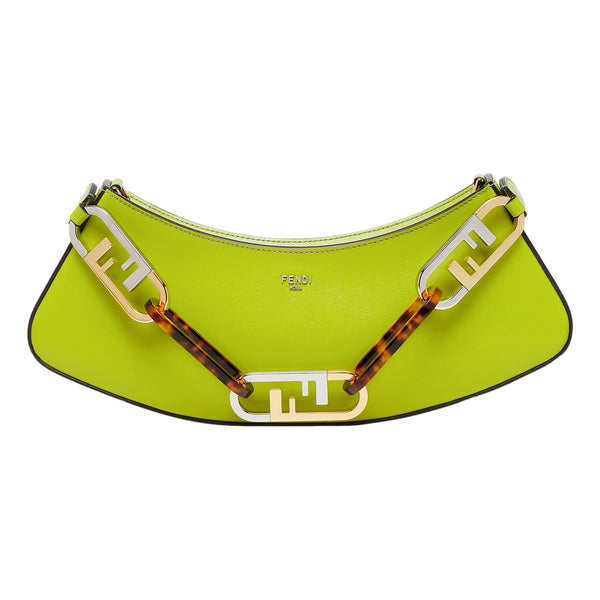 Fendi O’Lock Swing Shoulder Bag Wasabi Green Calfskin Leather in Wasabi Green, authentic new handbag, image 1