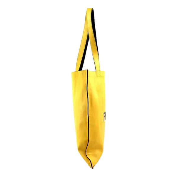 Fendi Pack Large Shopping Tote Yellow Box Leather Bag in Yellow, authentic new handbag, image 3