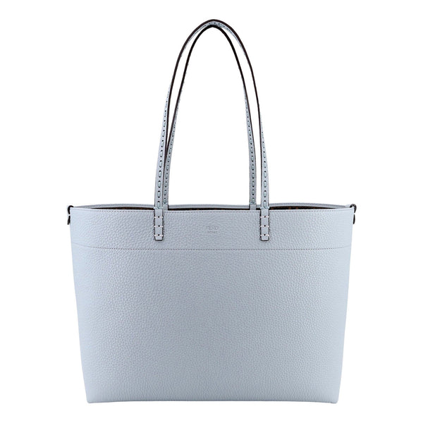 Fendi Reversible FF Canvas and Light Blue Leather Tote Bag – front view