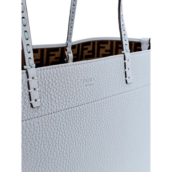 Fendi Reversible FF Canvas and Light Blue Leather Tote Bag – product photo 5