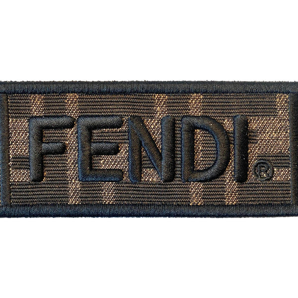Fendi Zucca Canvas Roma Amor Mini Strap Brown Leather Trim in Brown and Black, authentic new handbag, image 2