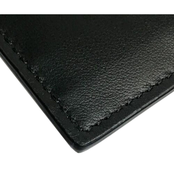 Fendi Roma Black Calfskin Leather Embossed Logo Card Case Wallet in Black, authentic new wallet, image 5
