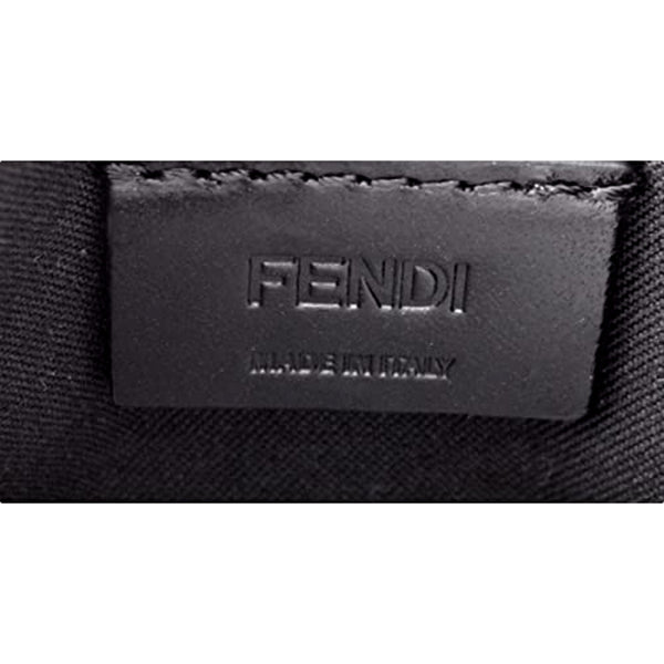 Fendi Roma Black Calfskin Leather Embossed Logo Card Case Wallet in Black, authentic new wallet, image 3