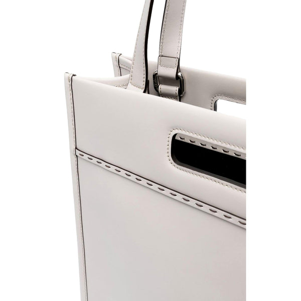 Fendi Roma Ghiaia Calf Leather Tote Bag in Ghiaia (Light Gray), authentic new handbag, image 3