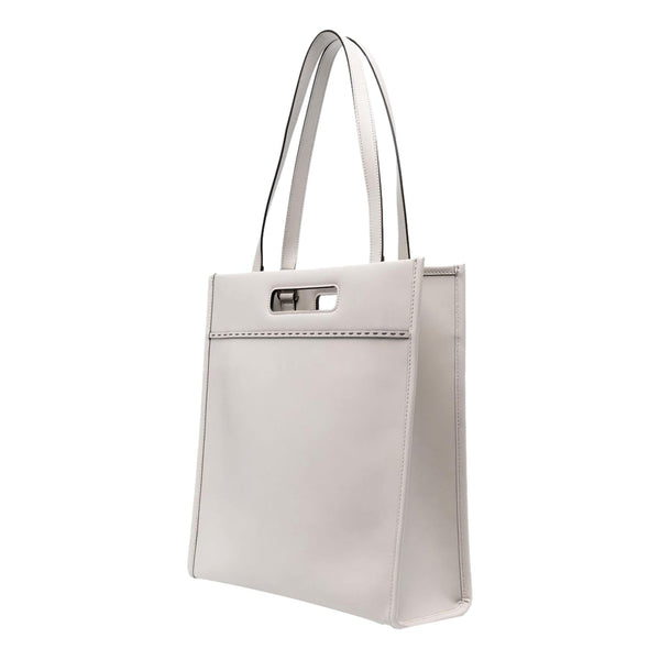 Fendi Roma Ghiaia Calf Leather Tote Bag in Ghiaia (Light Gray), authentic new handbag, image 2