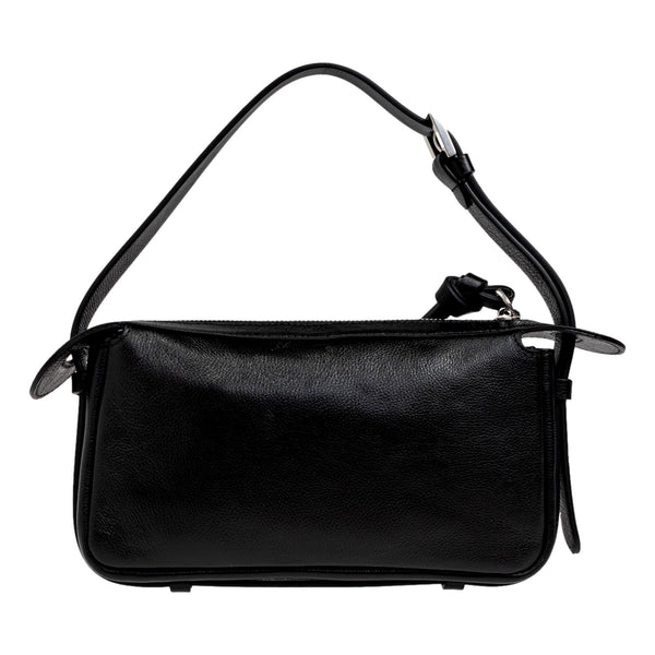 Fendi Simply Fendi Mini Black Leather Shoulder Bag in Black, authentic new handbag, image 2