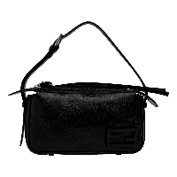 Fendi Simply Fendi Mini Black Leather Shoulder Bag in Black, authentic new handbag, image 7