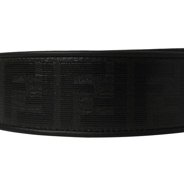 Fendi Strap You FF Zucca Black Glazed Canvas Shoulder Strap in Black, authentic new handbag, image 7