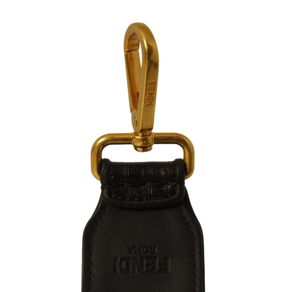 Fendi Strap You FF Zucca Black Glazed Canvas Shoulder Strap in Black, authentic new handbag, image 4