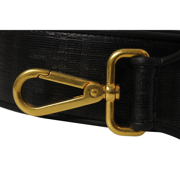 Fendi Strap You FF Zucca Black Glazed Canvas Shoulder Strap in Black, authentic new handbag, image 5