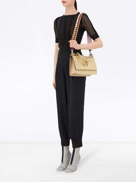Fendi Strap You Pearl Embellished Shoulder Strap Black Cherry Lemon in Black Cherry and Lemon, authentic new handbag, image 5