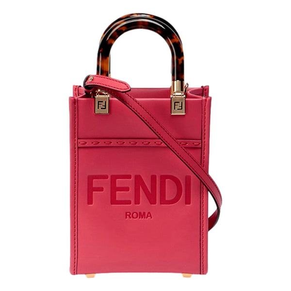 Fendi Sunshine Shopper Fuchsia Pink Small Handbag Crossbody Bag in Fuchsia Pink, authentic new handbag, image 2