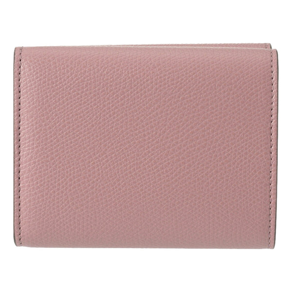 Fendi FF Diamond Leather Tri-Fold Wallet Dusty Mauve Gold-Tone Hardware in Dusty Mauve, authentic new wallet, image 2