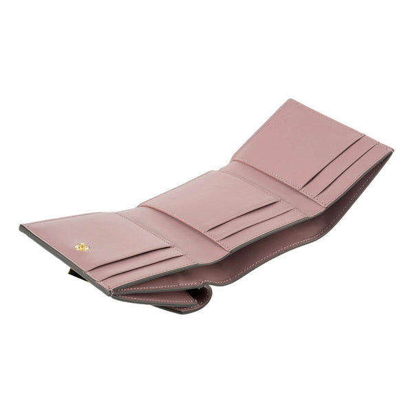 Fendi FF Diamond Leather Tri-Fold Wallet Dusty Mauve Gold-Tone Hardware in Dusty Mauve, authentic new wallet, image 5