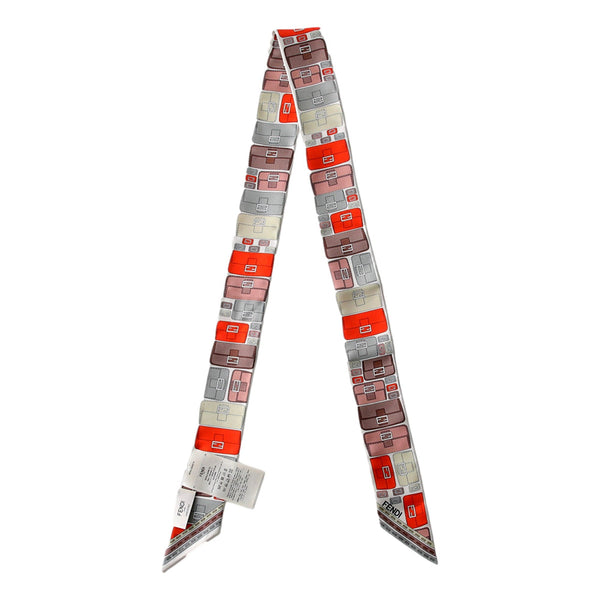 Fendi Multicolor Baguette Print Silk Wrappy Scarf – front view