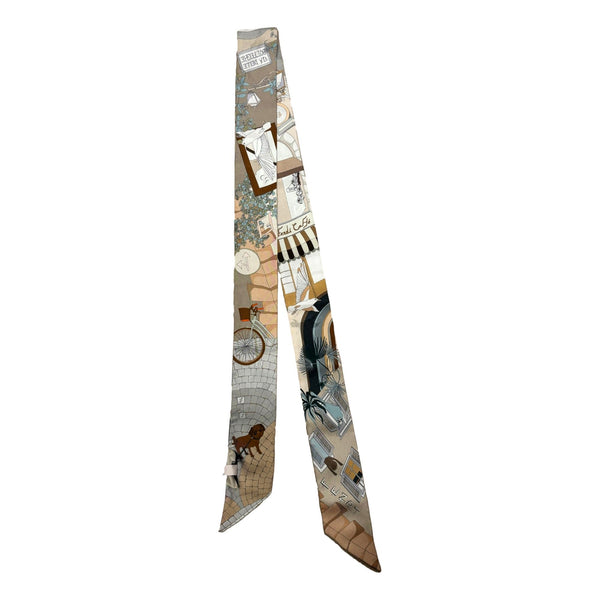 Fendi Roma Boutique Print Silk Wrappy Scarf Multicolor – back view