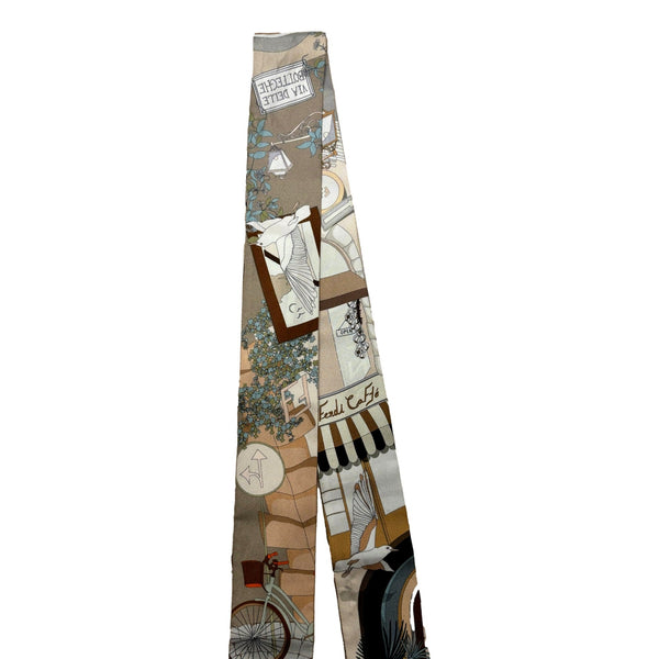 Fendi Roma Boutique Print Silk Wrappy Scarf Multicolor – product photo 3