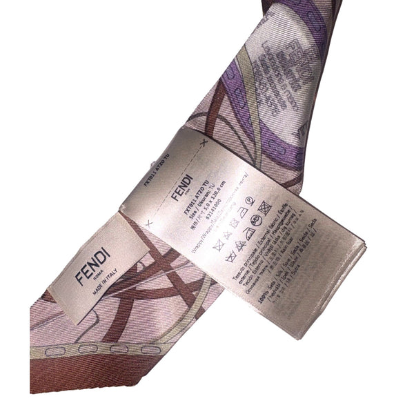 Fendi Wrappy Malva Multicolor Graphic Print Silk Scarf in Malva Multicolor Graphic Print, authentic new scarves & shawl, imag