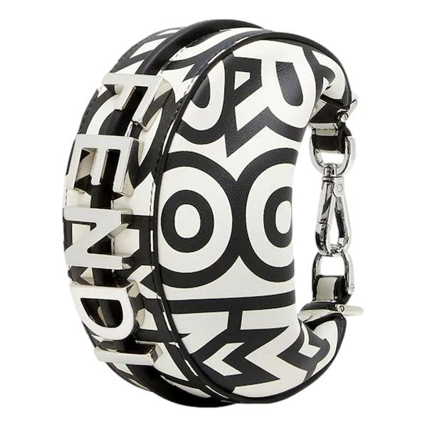 Fendi x Marc Jacobs Fendigraphy Nano Hobo Bag Black White in Black and White, authentic new handbag, image 2